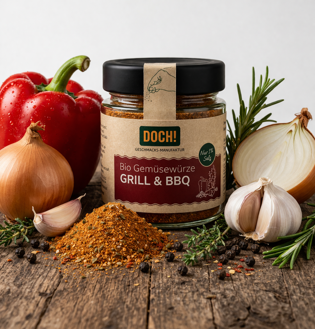 DOCH! Bio Gemüsewürze GRILL & BBQ Glas 60g