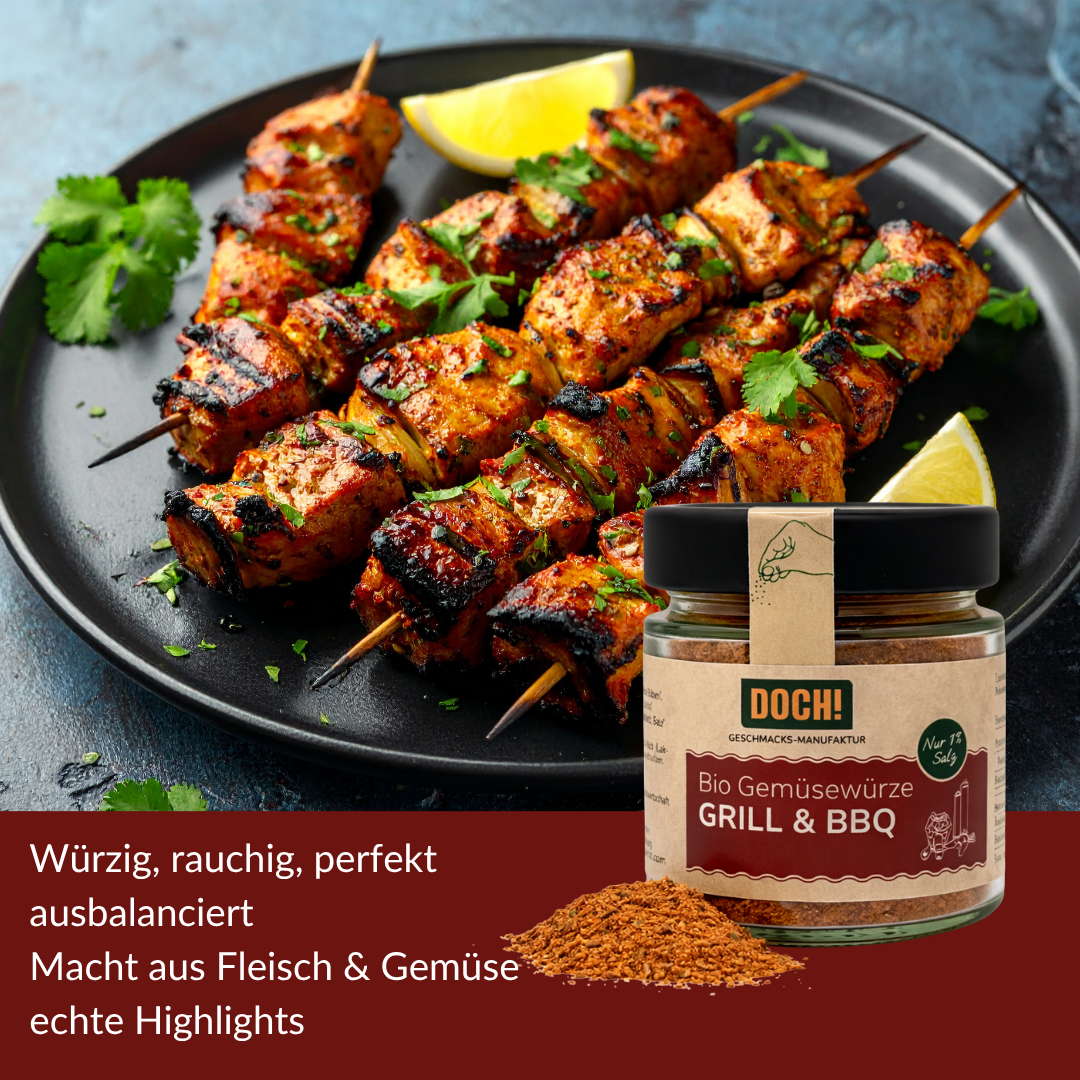 DOCH! Bio Gemüsewürze GRILL & BBQ Glas 60g