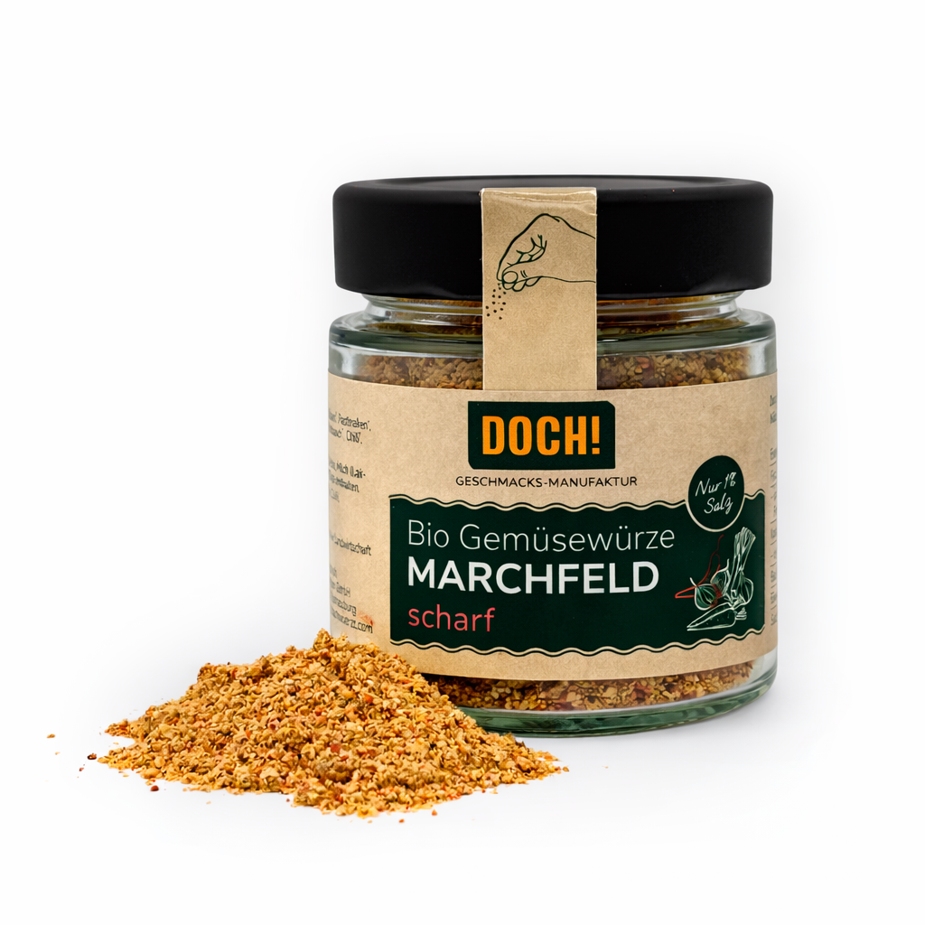 DOCH! Bio Gemüsewürze MARCHFELD Scharf Glas 60g